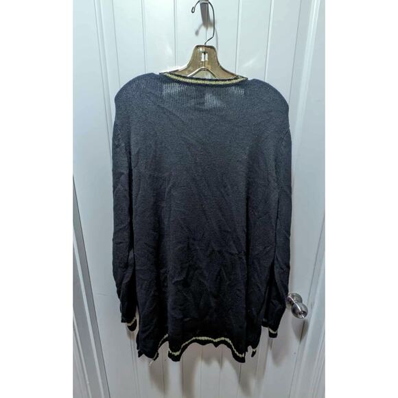 Holiday Time Women's 3X Black Ugly Christmas Sweater Bulldog Holiday Festive - Picture 7 of 7